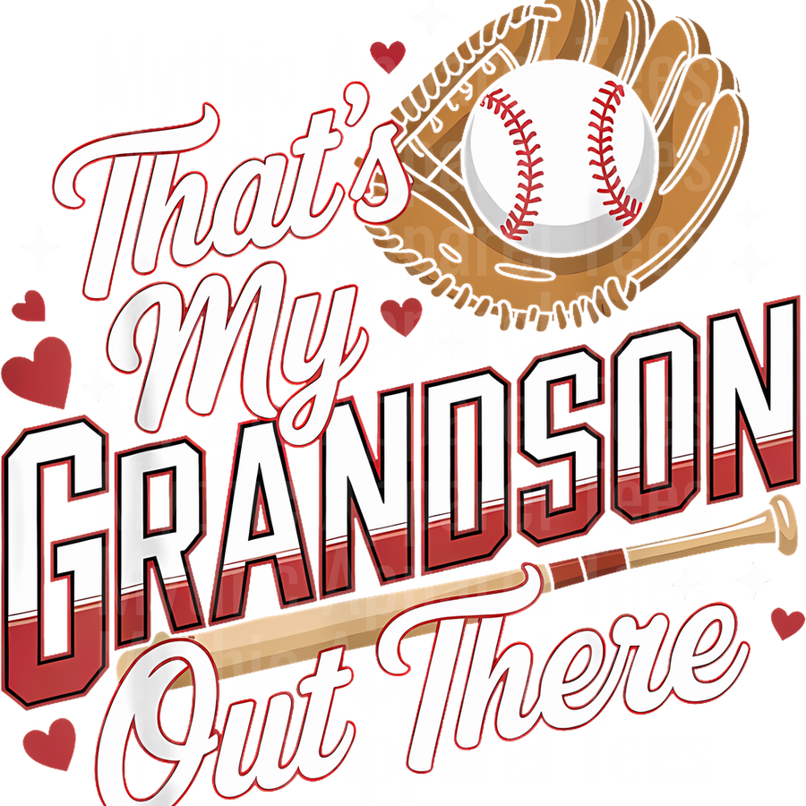 Grandma Grandpa Grandparents Baseball DTF Transfer