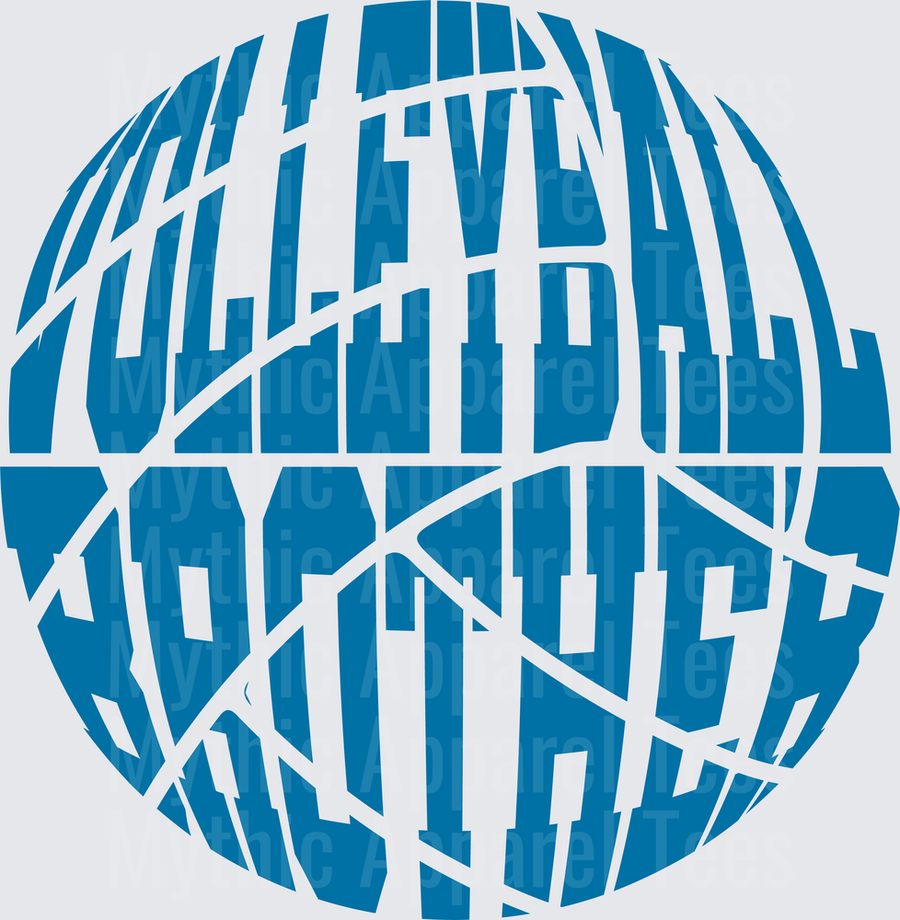 Volleyball Brother Typography Ball Shape Blue Design