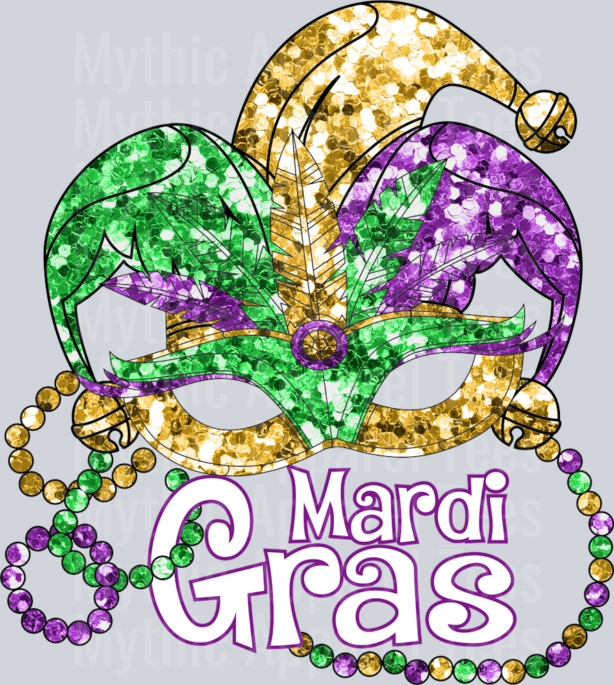 AZ736 Mardi Gras Rhinestone