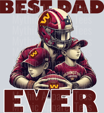 Washington Commanders Best DAD EVER Fathers Day DTF NFL Transfers