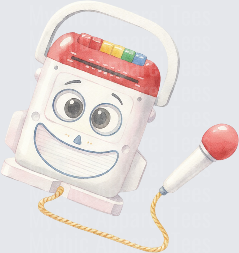 Toy Story 5 Smiling Vintage Toy Tape Player with Microphone