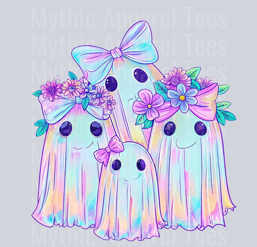 Iridescent Ghost Pumpkin PNG Coquette Halloween Sublimation_processed
