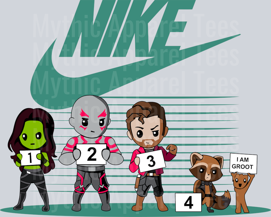 Guardians of the Galaxy JUST DO IT DTF Nike Transfers