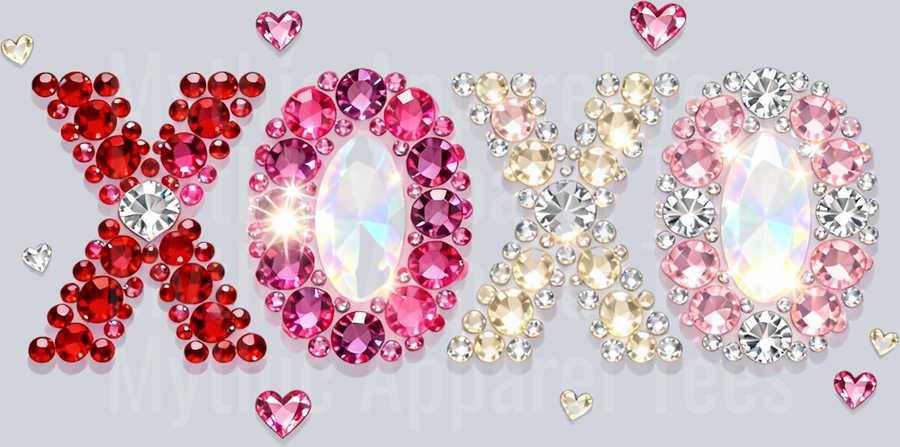 AZ705 Faux Rhinestone Valentines Day