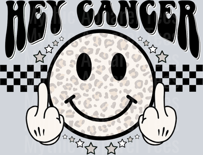 Hey cancer White Lung Cancer Awareness Middle Fingers