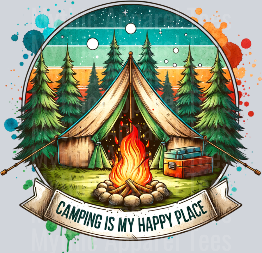 Camping Is My Happy Place DTF Camping Transfers