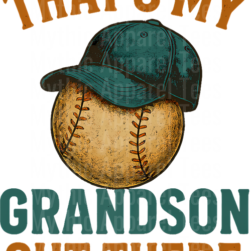 Grandma Grandpa Grandparents Baseball DTF Transfer