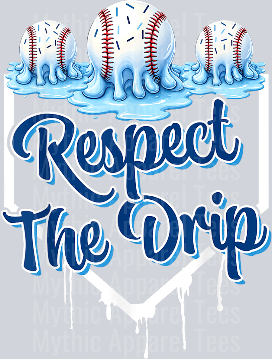 Baseball Drip Boys Ice Cream Drip Youth Respect The Drip DTF Baseball Transfers