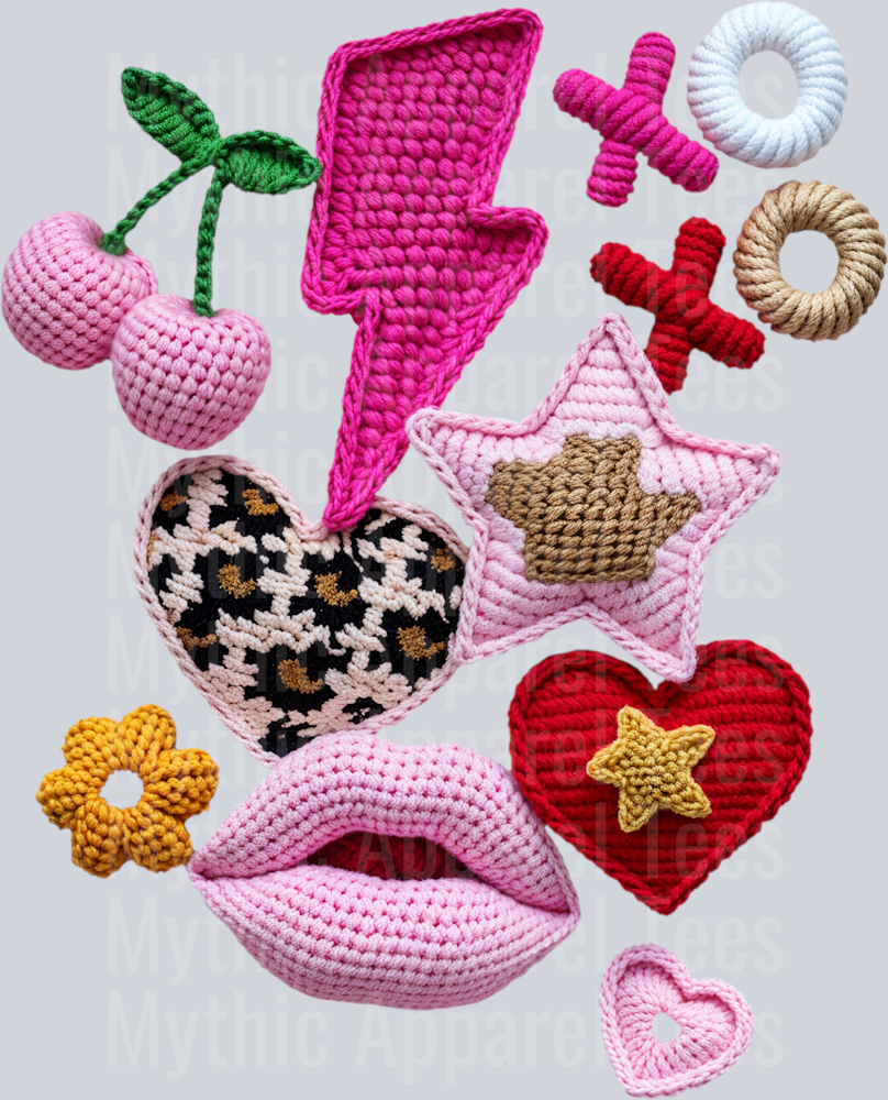 Trending Collage Faux Yarn Valentines Day