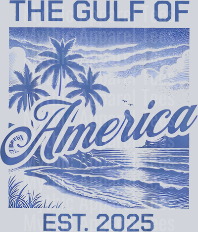 Retro Gulf Of USA America Est 2025 American Flag Gulf Mexico 3 DTF Gulf Of America Transfers