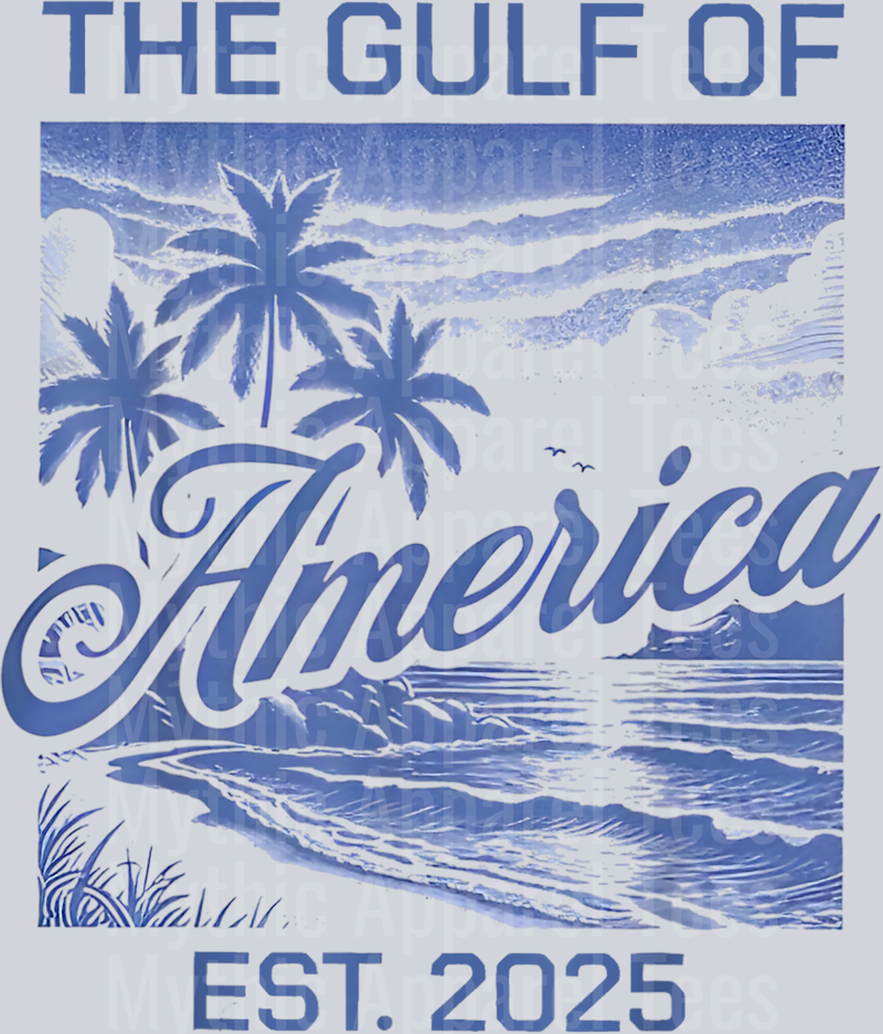 Retro Gulf Of USA America Est 2025 American Flag Gulf Mexico 3 DTF Gulf Of America Transfers