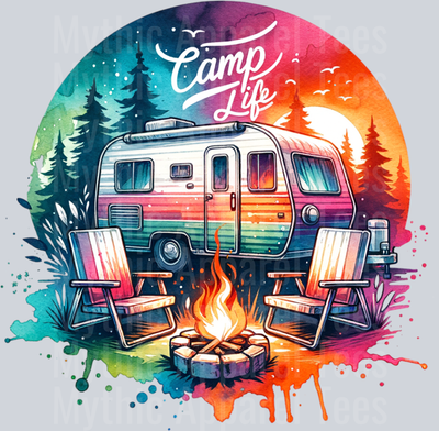 Camp life 17 DTF Camping Transfers
