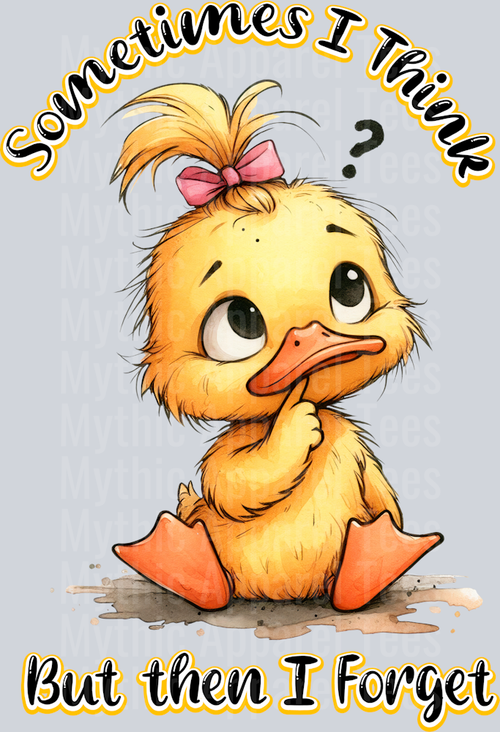 Sometimes I think But then I forget DTF Duck Transfers