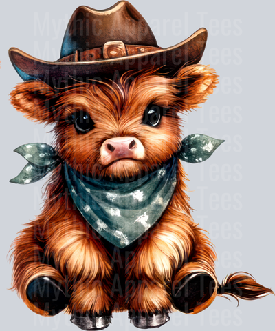 Western highland Cow 6 1 DTF Western Highland Cow Transfers