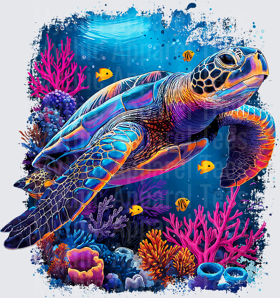 Sea Turtle Beach Earth Day Ocean Animal Scuba Diving Diver T-Shirt