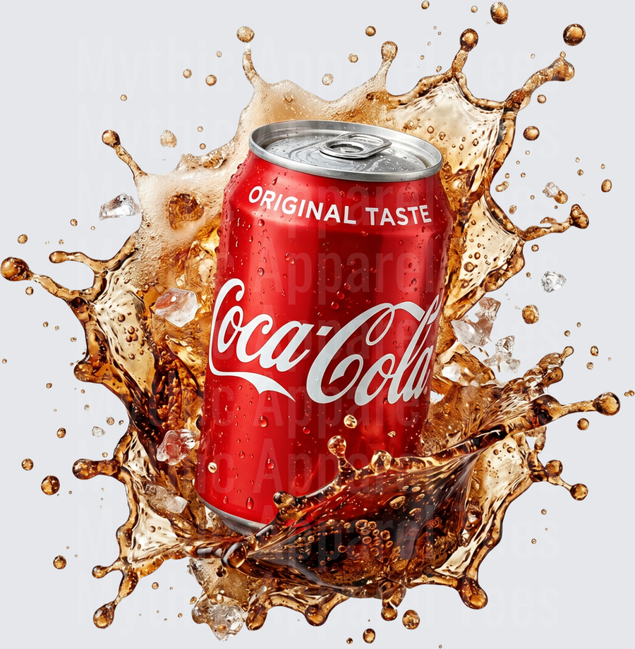 Coke Coca-Cola Original Taste Can Exploding Soda Ice Splash