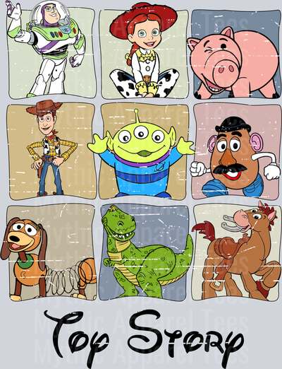 Toy Story Frames classic toy story 2 DTF Disney Transfers