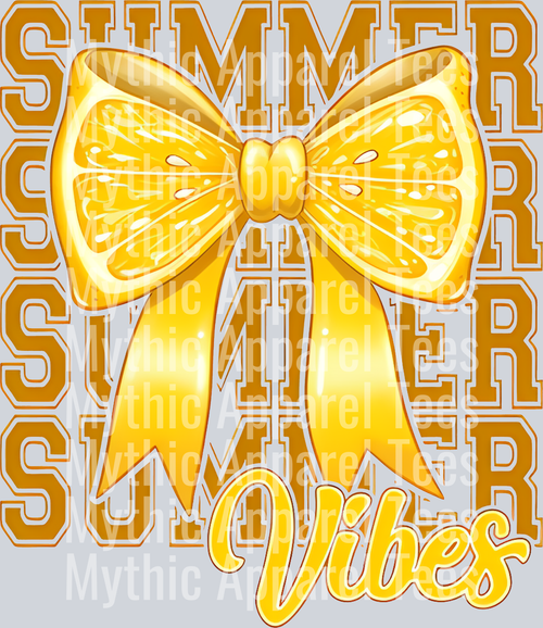 Lemon Bow Retro Summer Vibes Summer Transfer