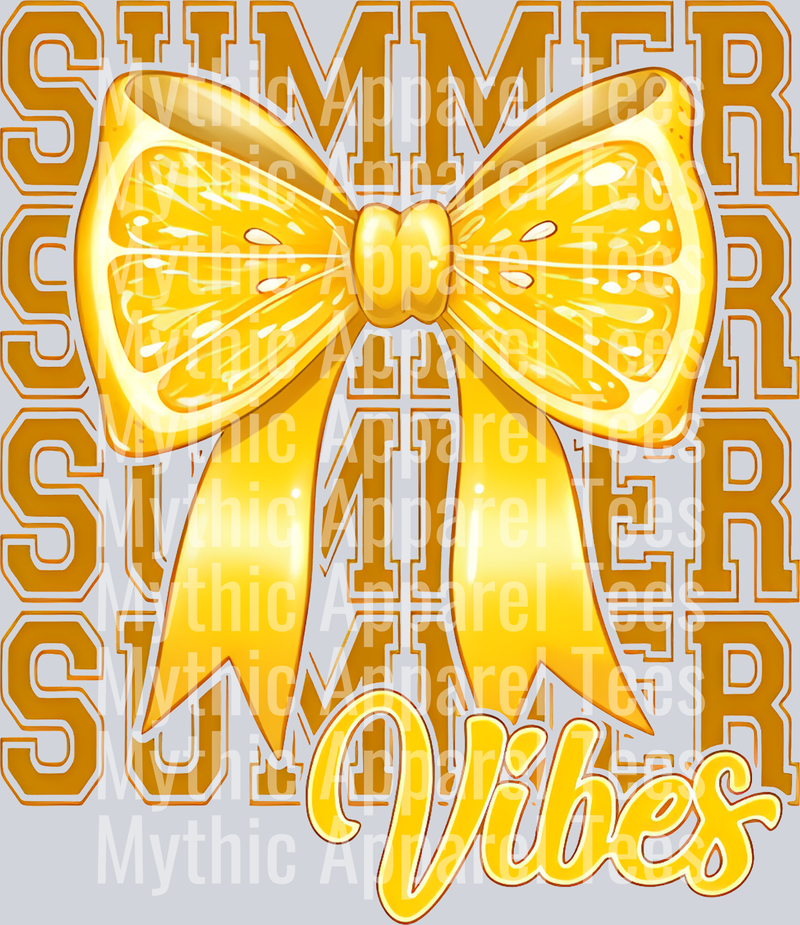 Lemon Bow Retro Summer Vibes Summer Transfer