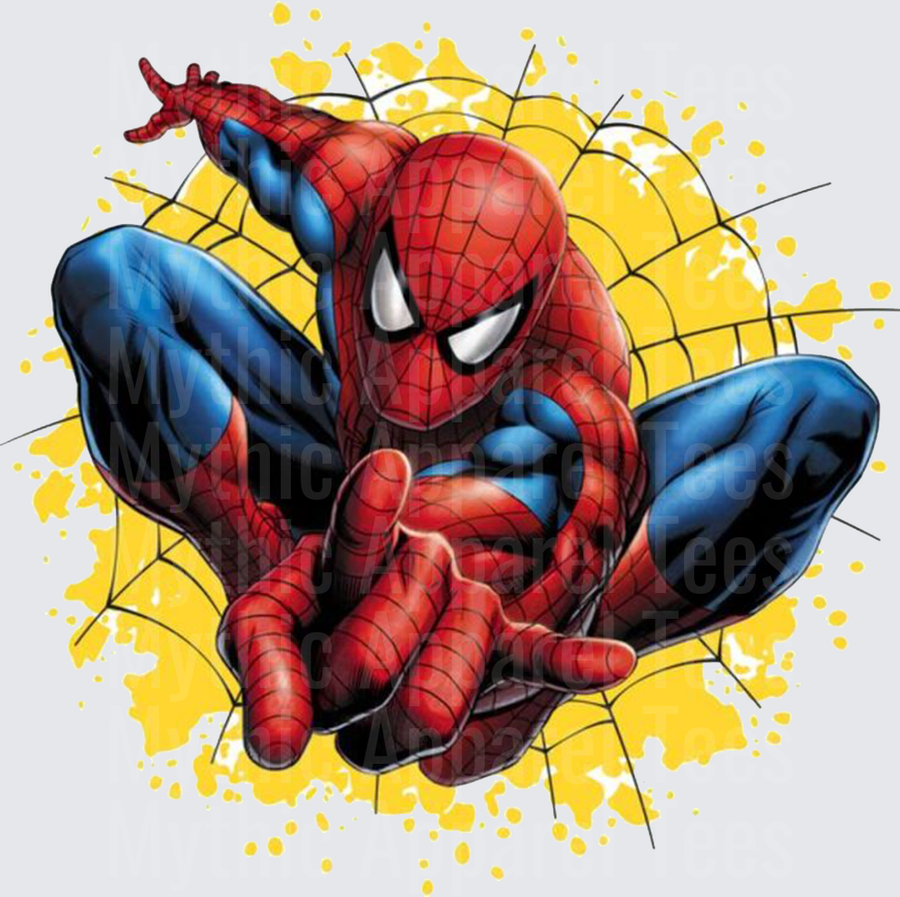 Marvel Super Heroes Spider-Man Web Crawl Yellow Splatter