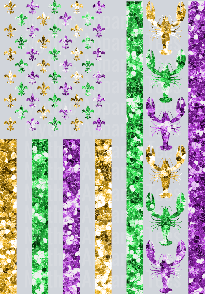 AZ723 Mardi Gras Rhinestone