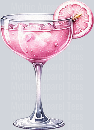 Pink Cocktail DTF Drink Transfers