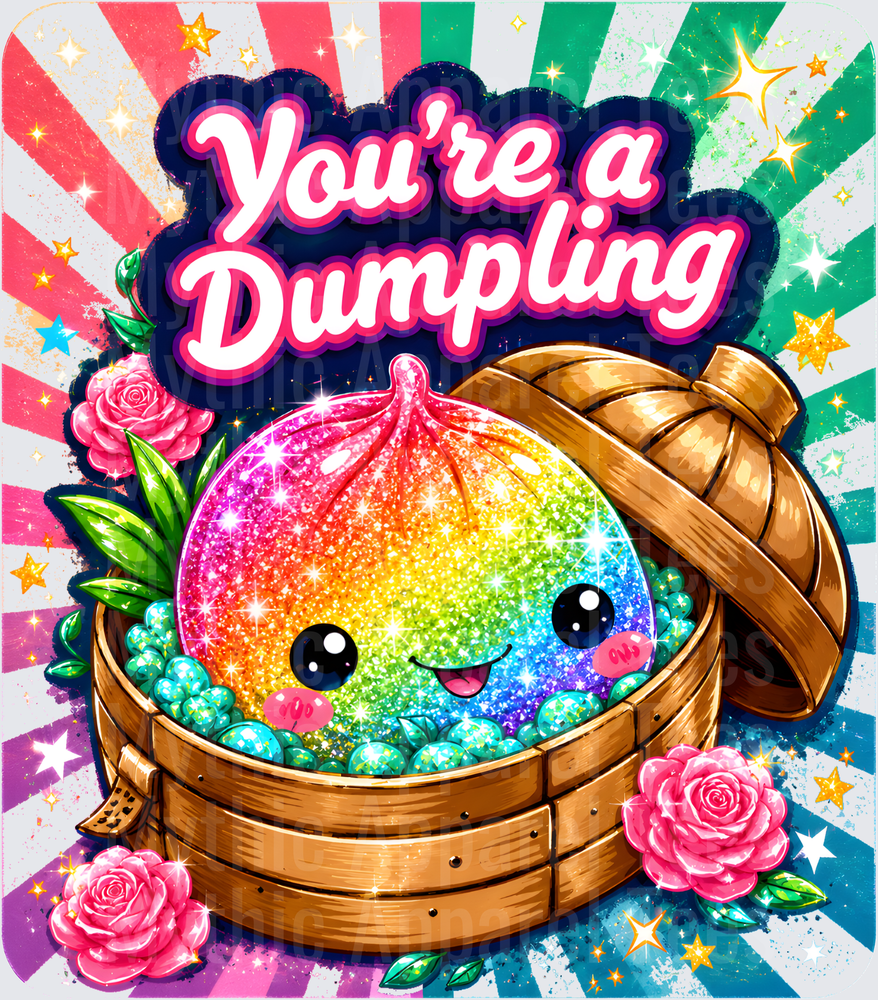 Dumplings You're a Dumpling Rainbow Glitter Kawaii Steamer