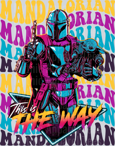 Mandalorian Star Wars Stacked Name Disney