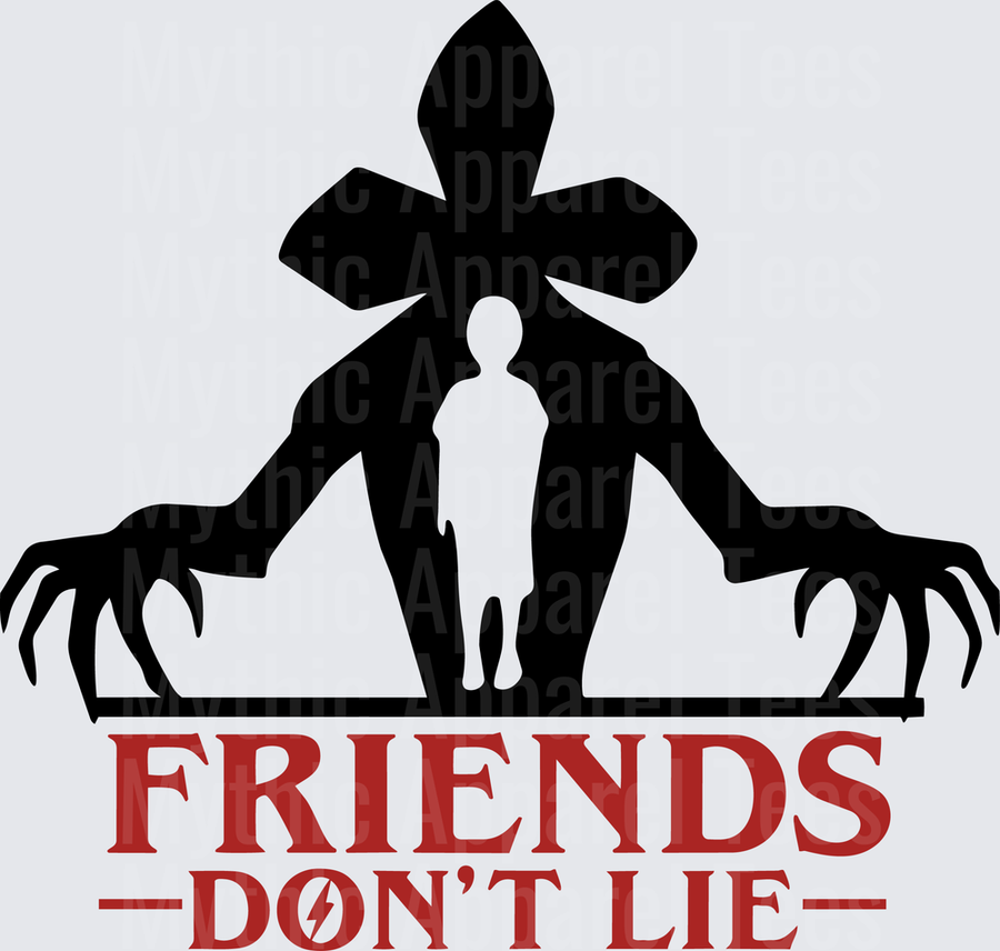 Stranger Things Demogorgon Silhouette Friends Don't Lie