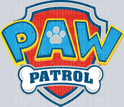 Paw Patrol Logo DTF Paw Patrol Transfers