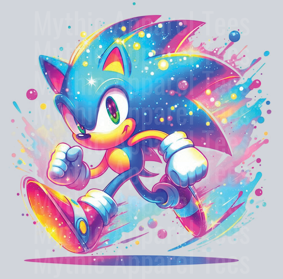 Sonic the Hedgehog Colorful Pop Art Pop Culture Cosmic style