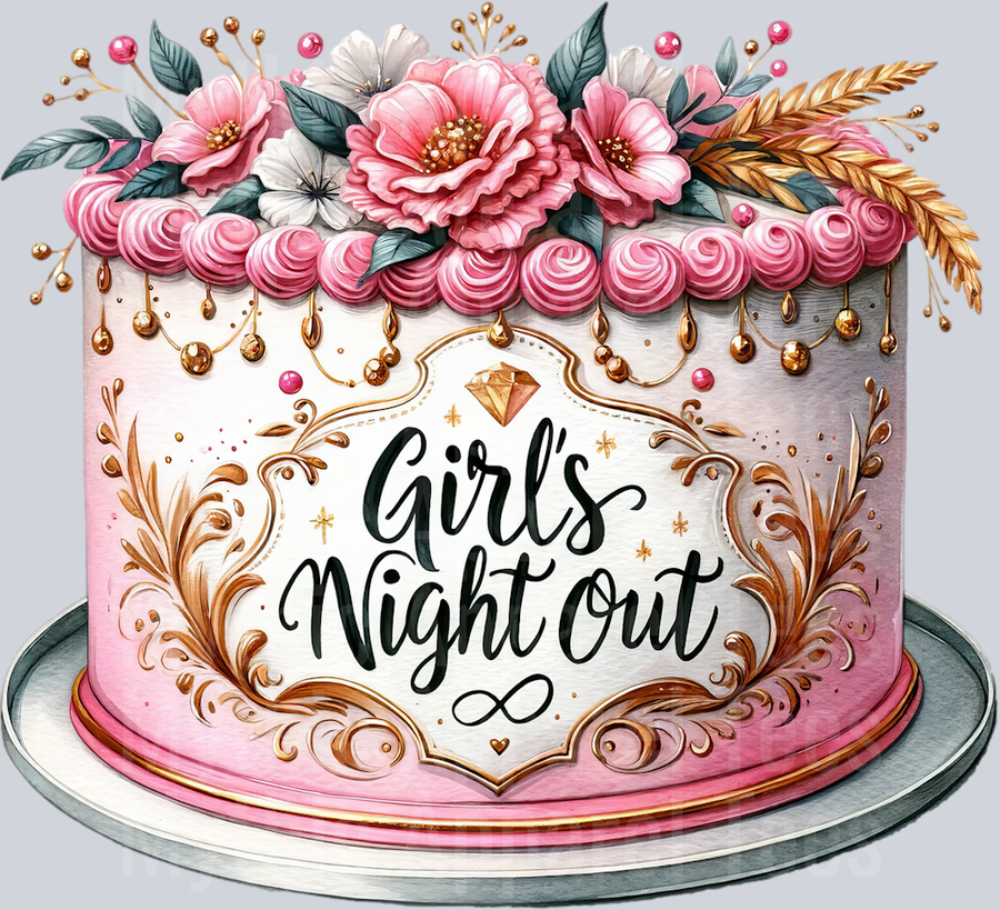 Girls Night Out Bachelorette Party Cake DTF Wedding Transfers
