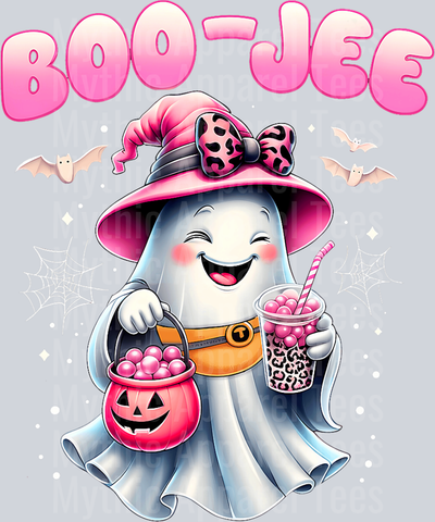 Boo JEE Boujee Spooky Season Cute Halloween Costumes Girls T-Shirt