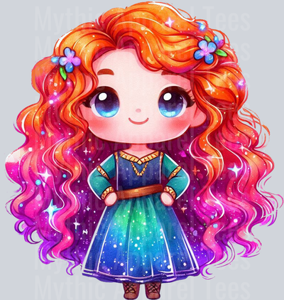 Merida 2 Disney princess Colorful Pop Art Pop Culture Cosmic style