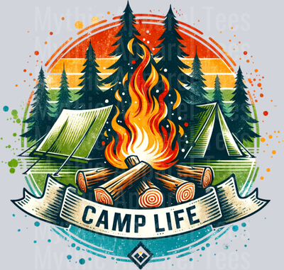 Camp Life 7 DTF Camping Transfers
