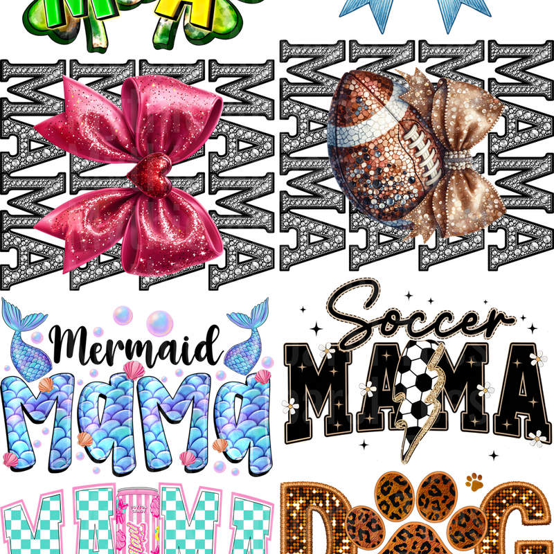 MAMA BUNDLE VARIETY 8 GANG SHEET 10 FULL SIZE IMAGES
