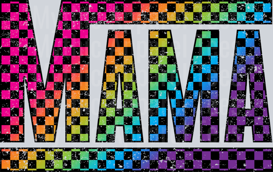 Rainbow Checker Mama