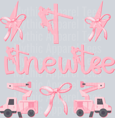 Linewife coquette DTF Blue Collar Transfers