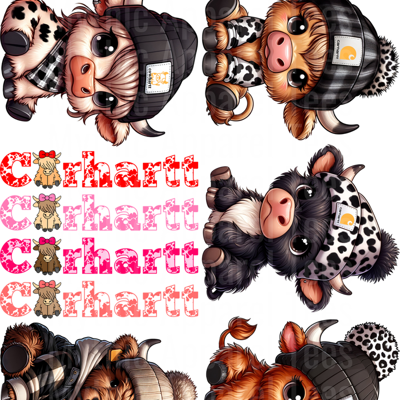 CARHARTT 3 GANG SHEET 10 FULL SIZE IMAGES
