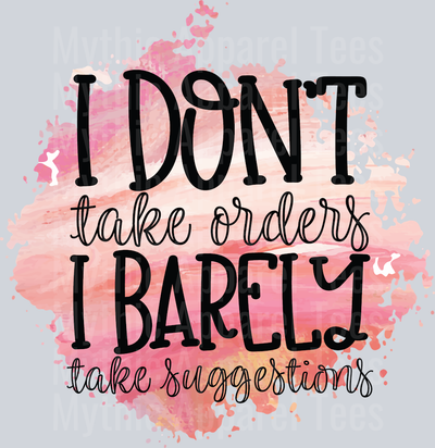 I Dont Take Orders SUB