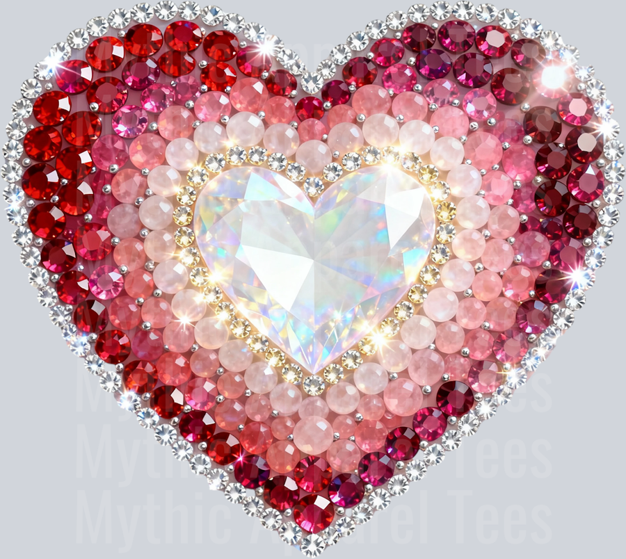 AZ704 Faux Rhinestone Valentines Day