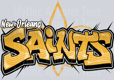 Saints Tri Color Airbrush DTF NFL Transfers