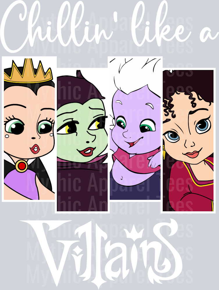 Chillin like a villains DTF Disney Villains Transfers