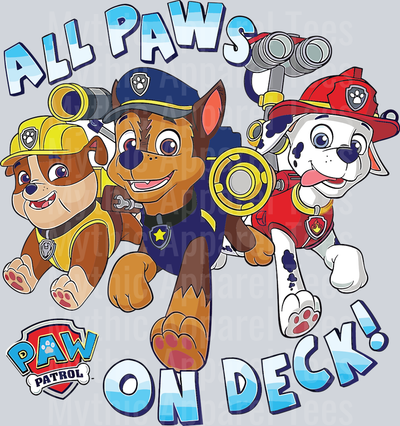 All Paws on Deck DTF Paw Patrol Transfers
