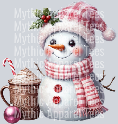Snowman and Coco – DTF Heat Transfer – Holiday Christmas Design
