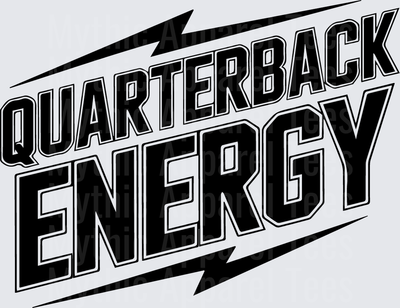 American Football Quarterback Energy Bold Lightning Bolt Graphic