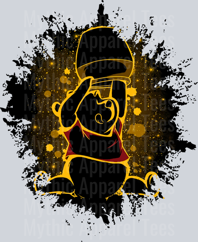 Pooh Winnie the Pooh Dark Silhouette Color Splash Crystal Ball Vision