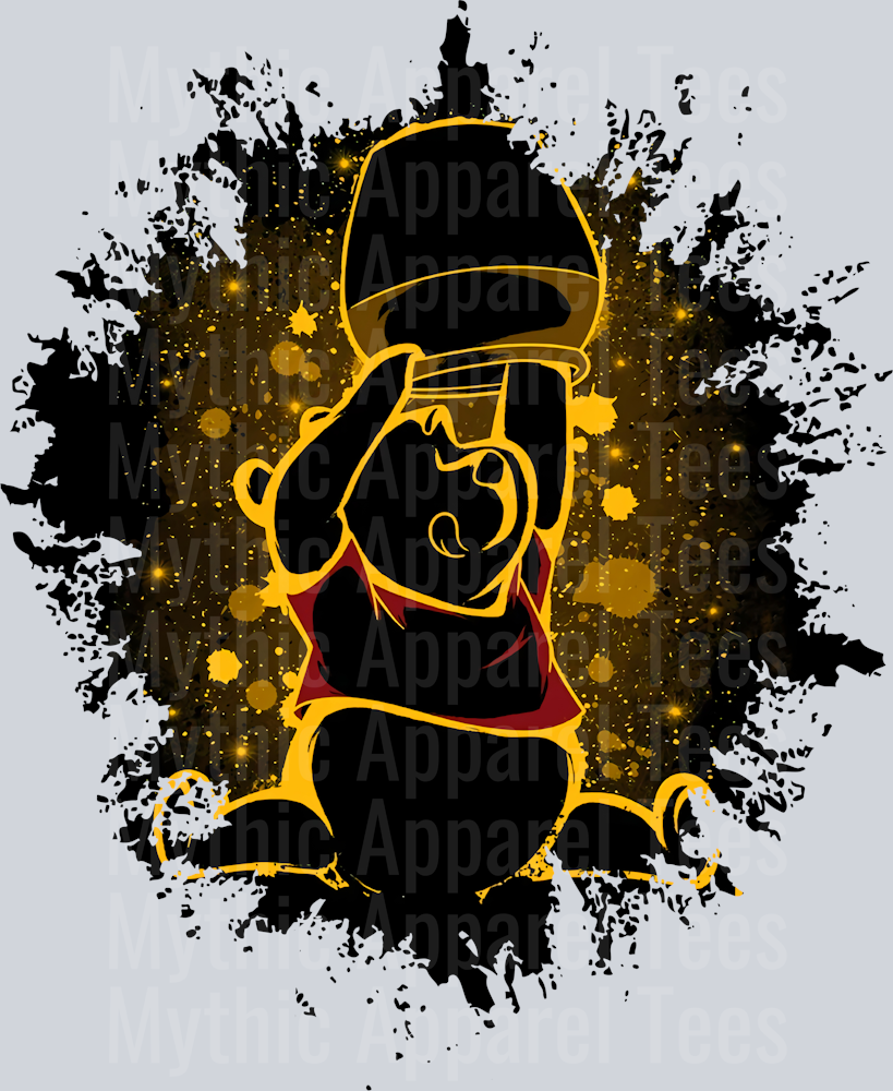 Pooh Winnie the Pooh Dark Silhouette Color Splash Crystal Ball Vision