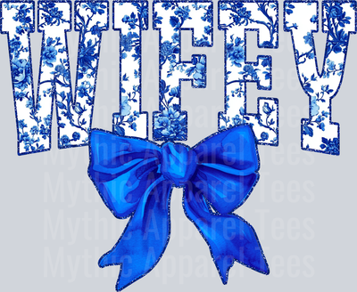 Blue Toile Wifey
