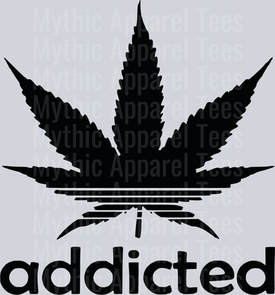 ADDICTED Adidas weed plant DTF Weed Transfers